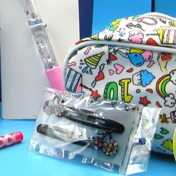 🔥Kids Fun Emoticons Gift Set elephant  necklace press cherry barrettes - Picture 10 of 11